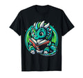 Dragon Reading Book Dragon Enthusiast T-Shirt - Unique Graphic Unisex - T-Shirt, Sweatshirt, Hoodie