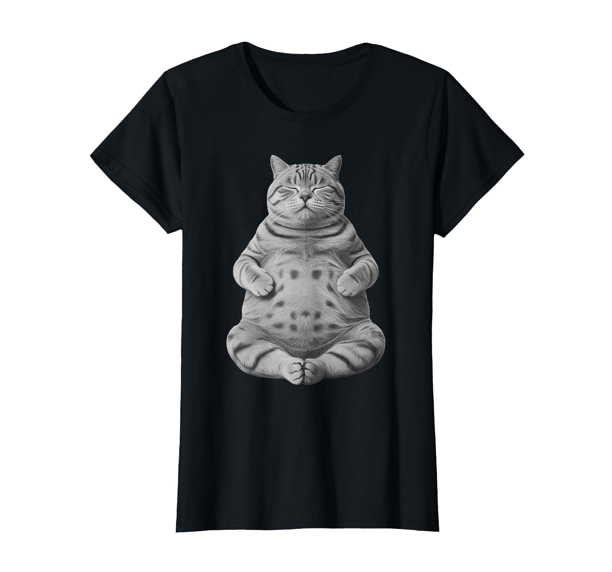 Funny Ai Pregnant Chonk Cat Yoga Meme T-Shirt - Unique Graphic Men Women - T-Shirt, Sweatshirt, Hoodie