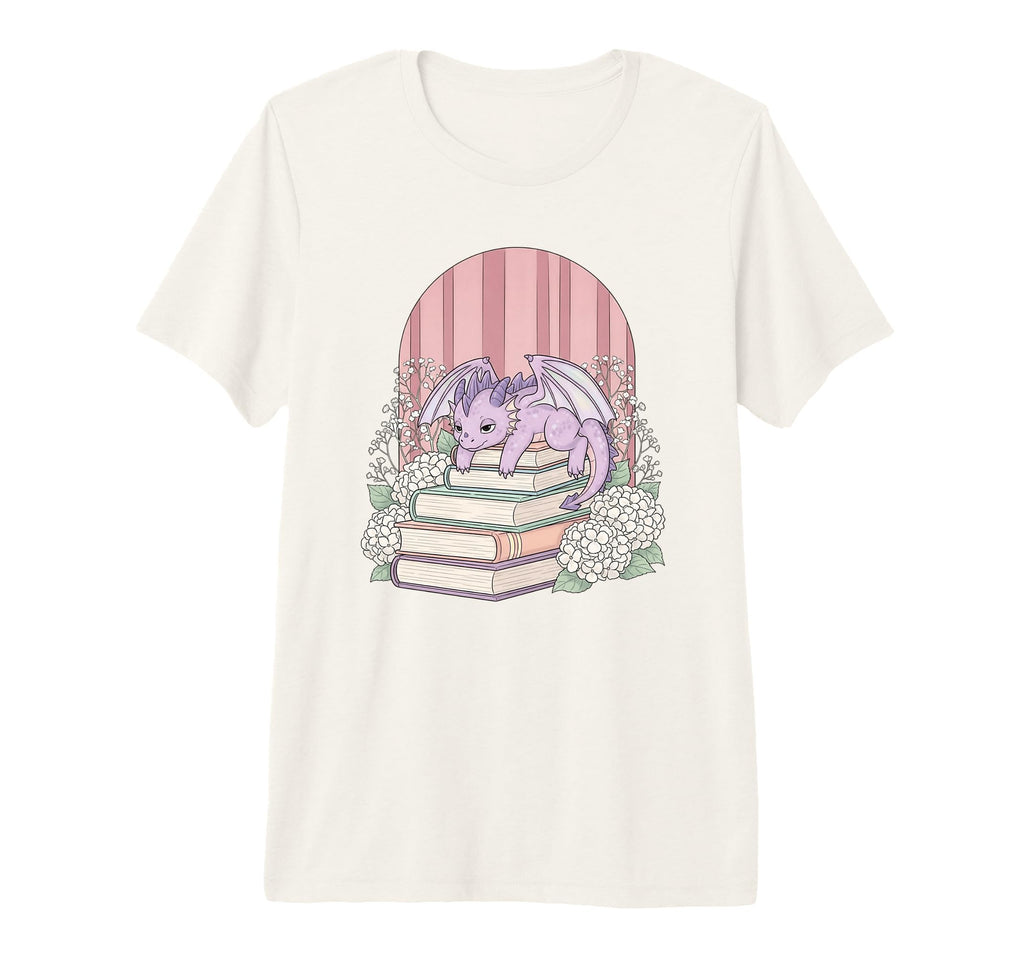 Purple Dragon Books Flowers Bookish Tri T-Shirt - Aesthetic Graphic Unisex - T-Shirt, Sweatshirt, Hoodie