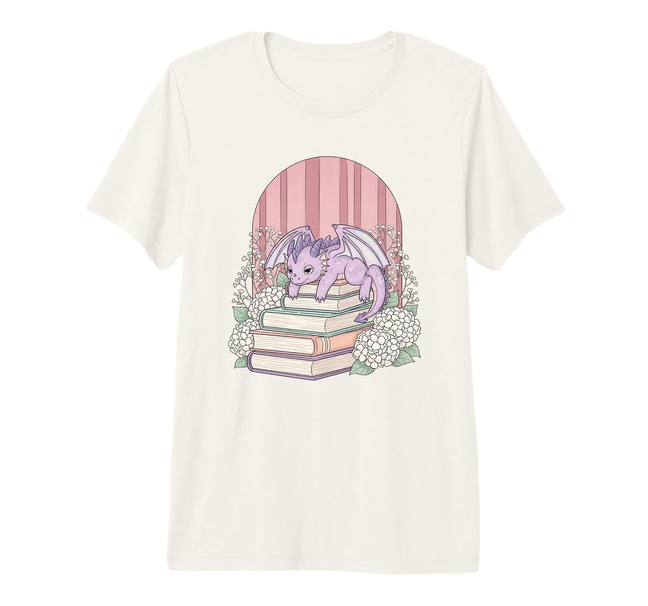 Purple Dragon Books Flowers Bookish Tri T-Shirt - Aesthetic Graphic Unisex - T-Shirt, Sweatshirt, Hoodie