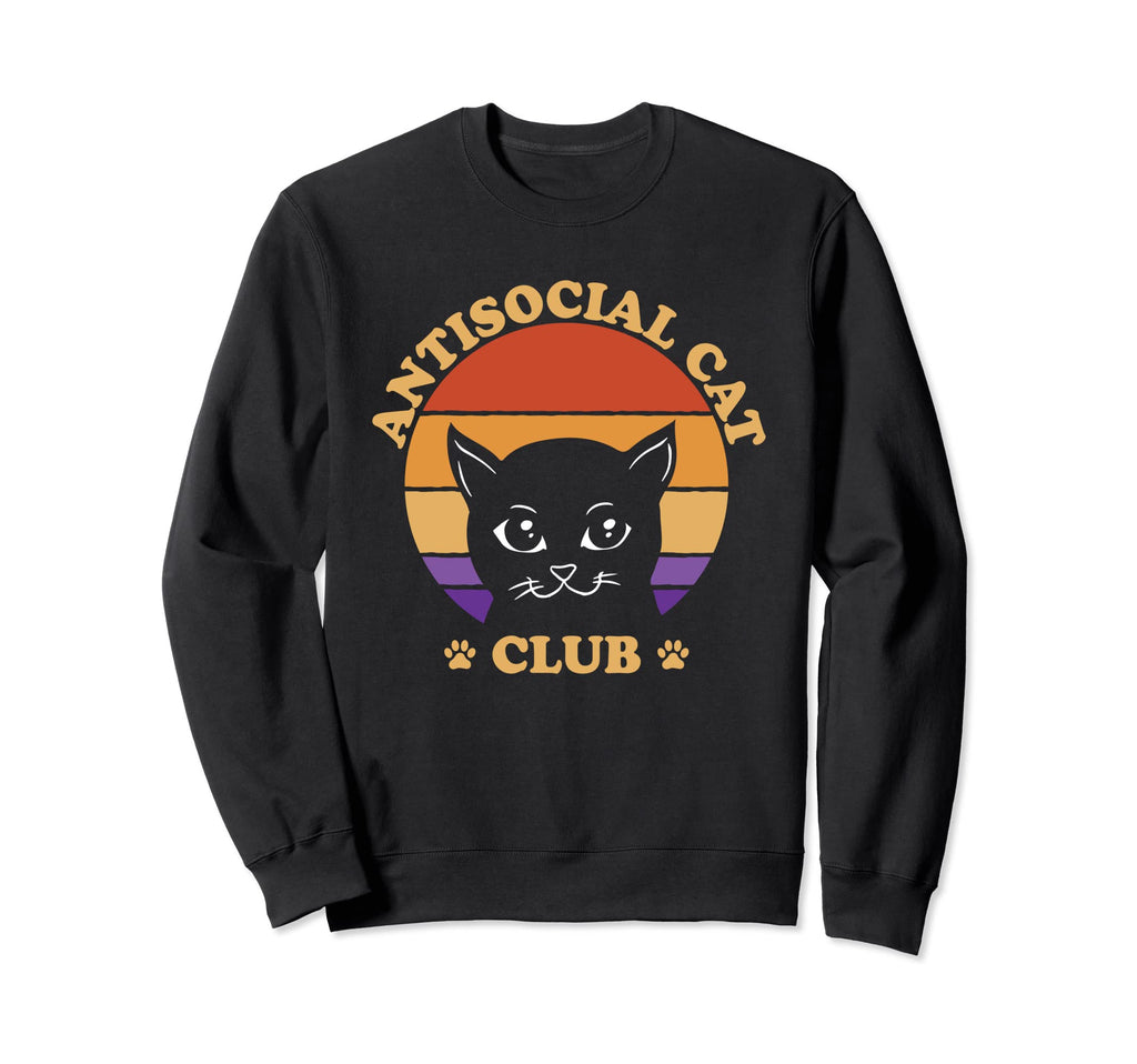 Antisocial Cat Club Introvert Cat Sweatshirt - Streetwear Style for Adults - T-Shirt, Sweatshirt, Hoodie