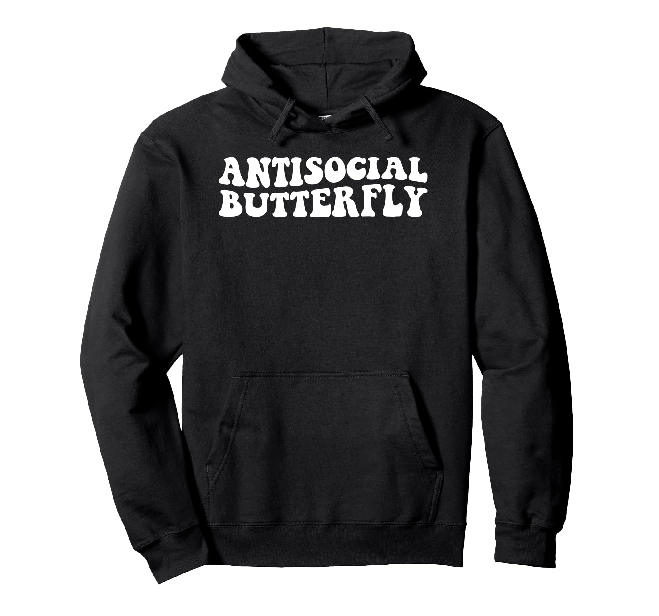 Antisocial Butterfly Funny Introverted Hoodie - Minimalist Print Men Women - T-Shirt, Sweatshirt, Hoodie
