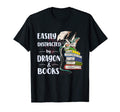 Easily Distracted Dragon Books T-Shirt - Fun Novelty Design Men Women - T-Shirt, Sweatshirt, Hoodie
