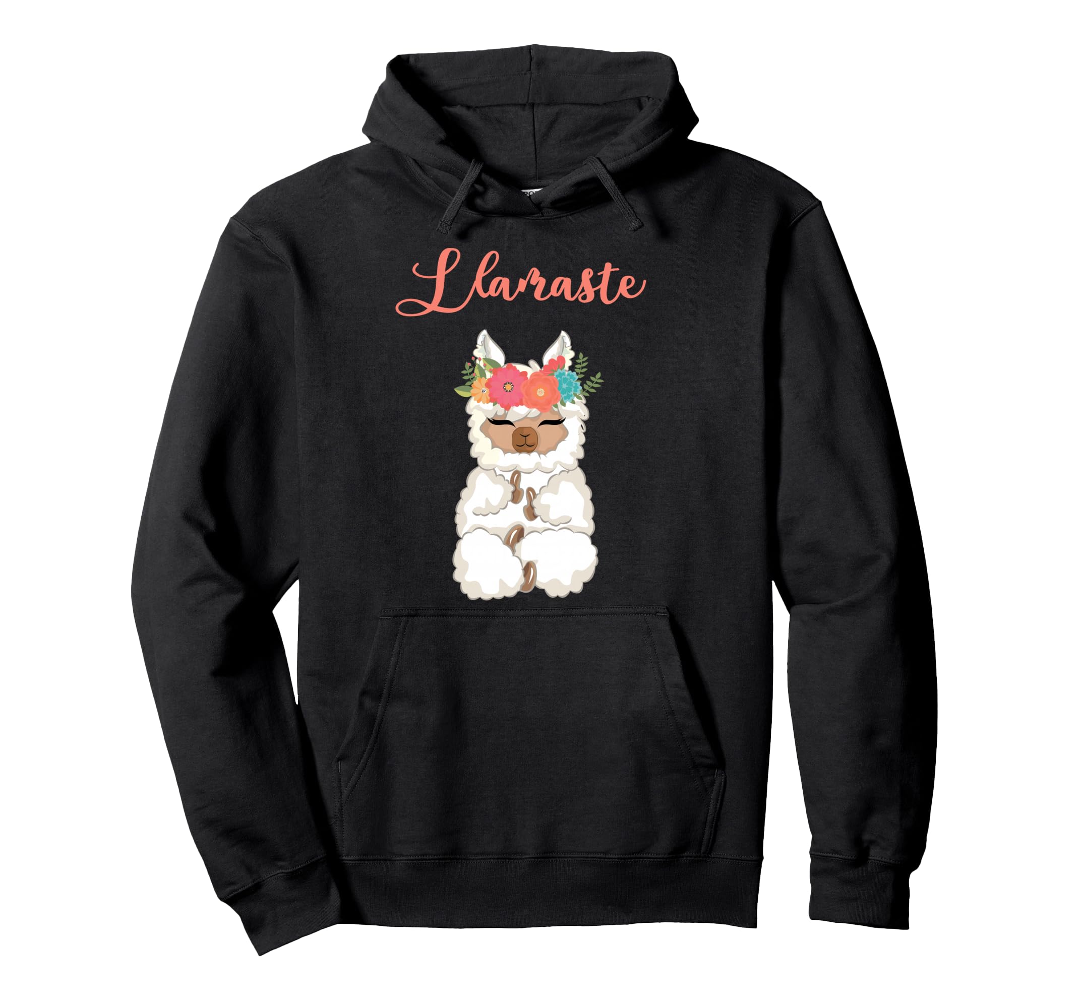 Funny Llamaste Llama Yoga Meditation Hoodie - Aesthetic Graphic for Adults - T-Shirt, Sweatshirt, Hoodie