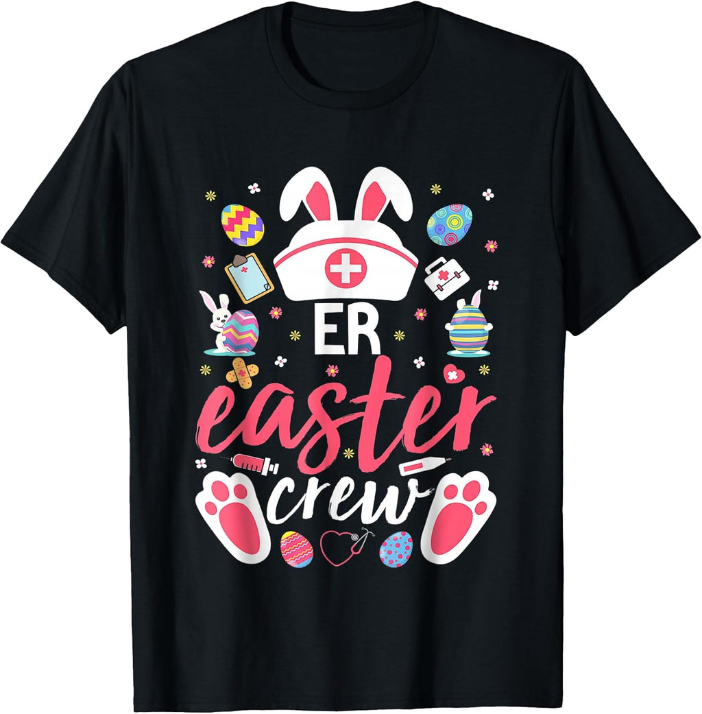 ER Easter Nurse Crew Easter Day Emergency Room Unisex T-shirt, Sweatshirt, Hoodie, Long Sleeve Tee - T-Shirt, Sweatshirt, Hoodie