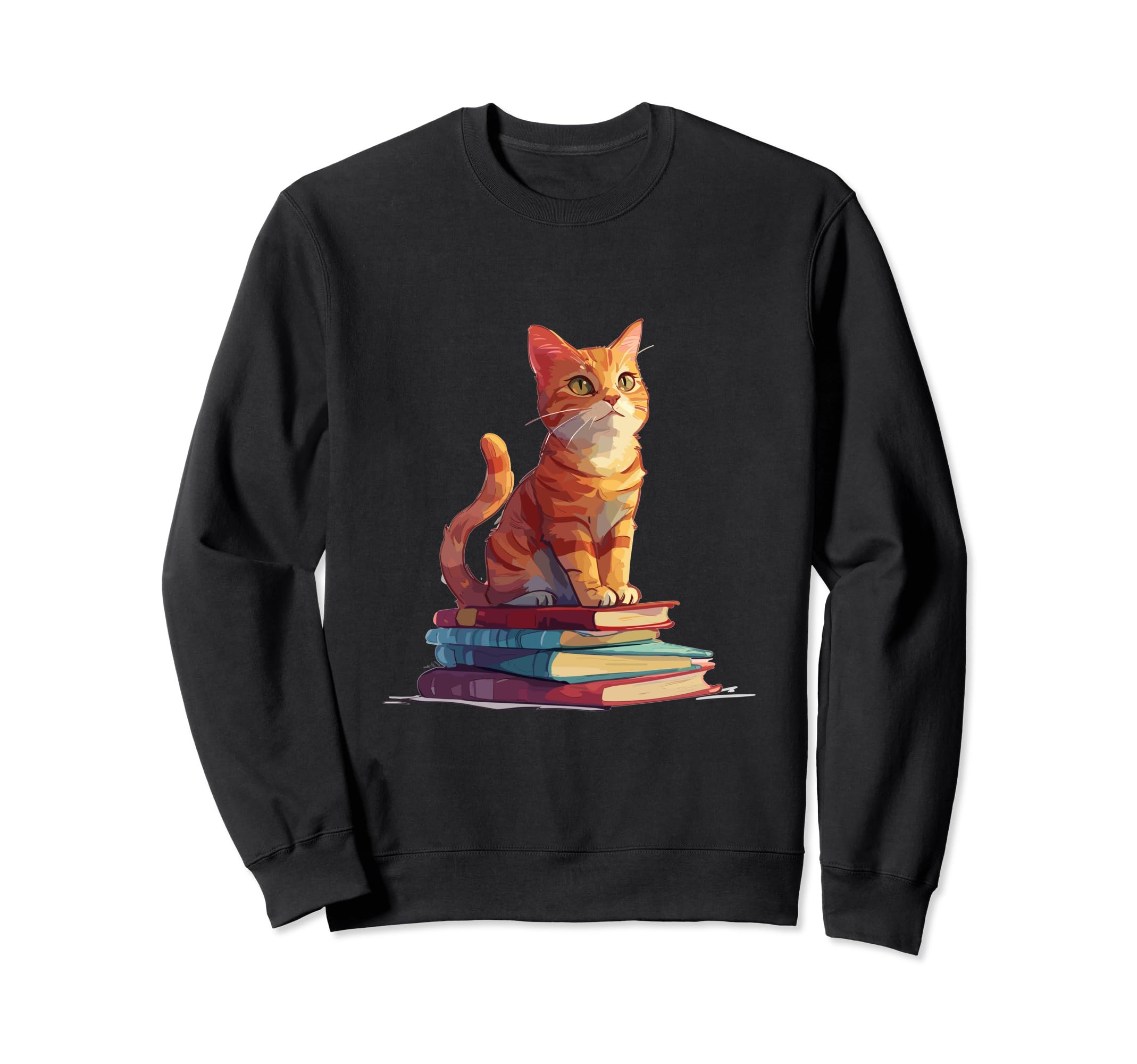 Cats And Books Reading Bookworm Sweatshirt - Novelty Apparel Men Women - T-Shirt, Sweatshirt, Hoodie