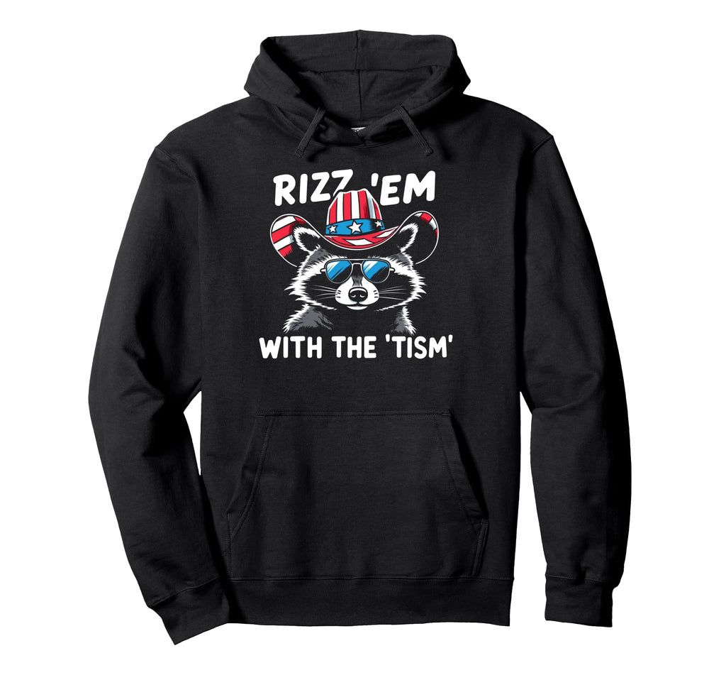 Rizz Em Tism Funny Patriotic Autism Hoodie - Aesthetic Graphic for Adults - T-Shirt, Sweatshirt, Hoodie