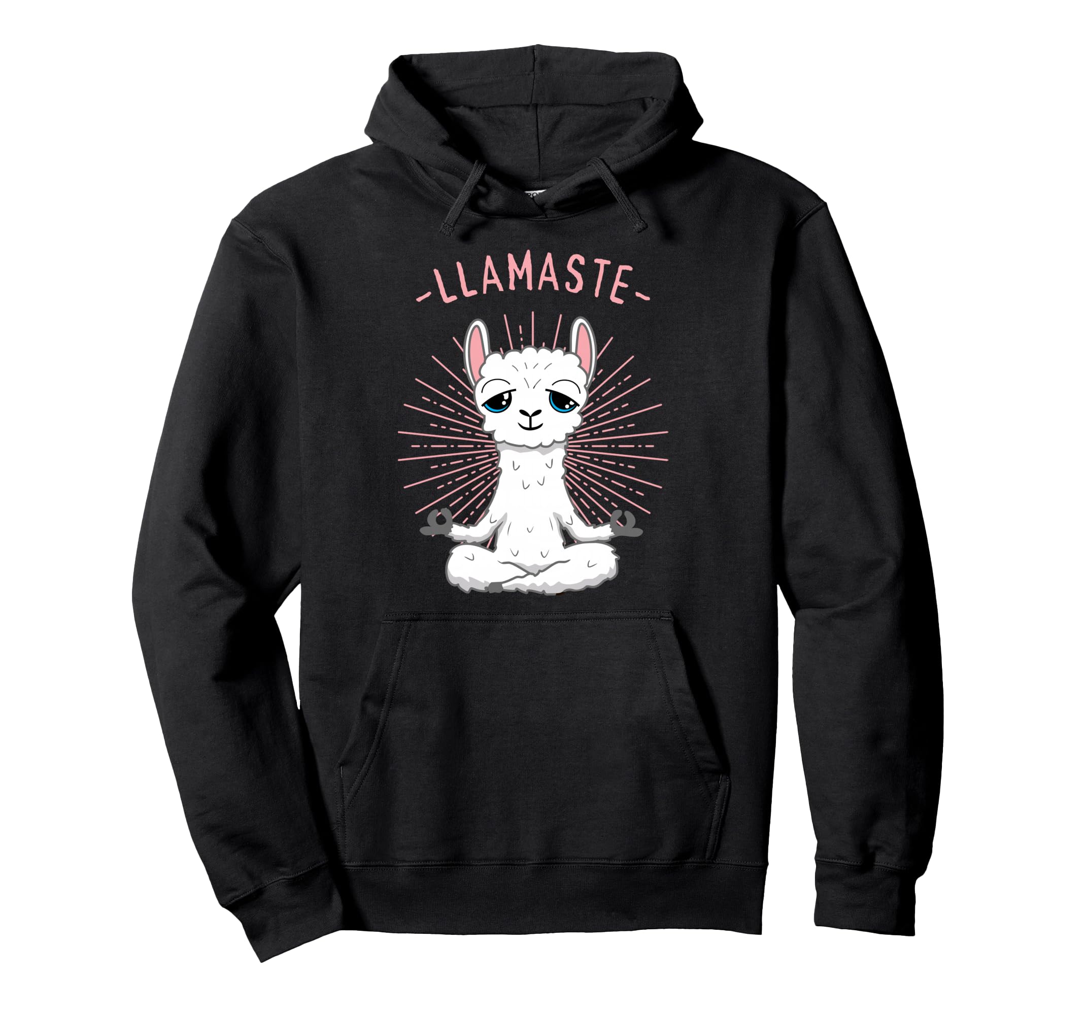 Funny Llamaste Llama Yoga Meditation Hoodie - Casual Everyday Wear Unisex - T-Shirt, Sweatshirt, Hoodie