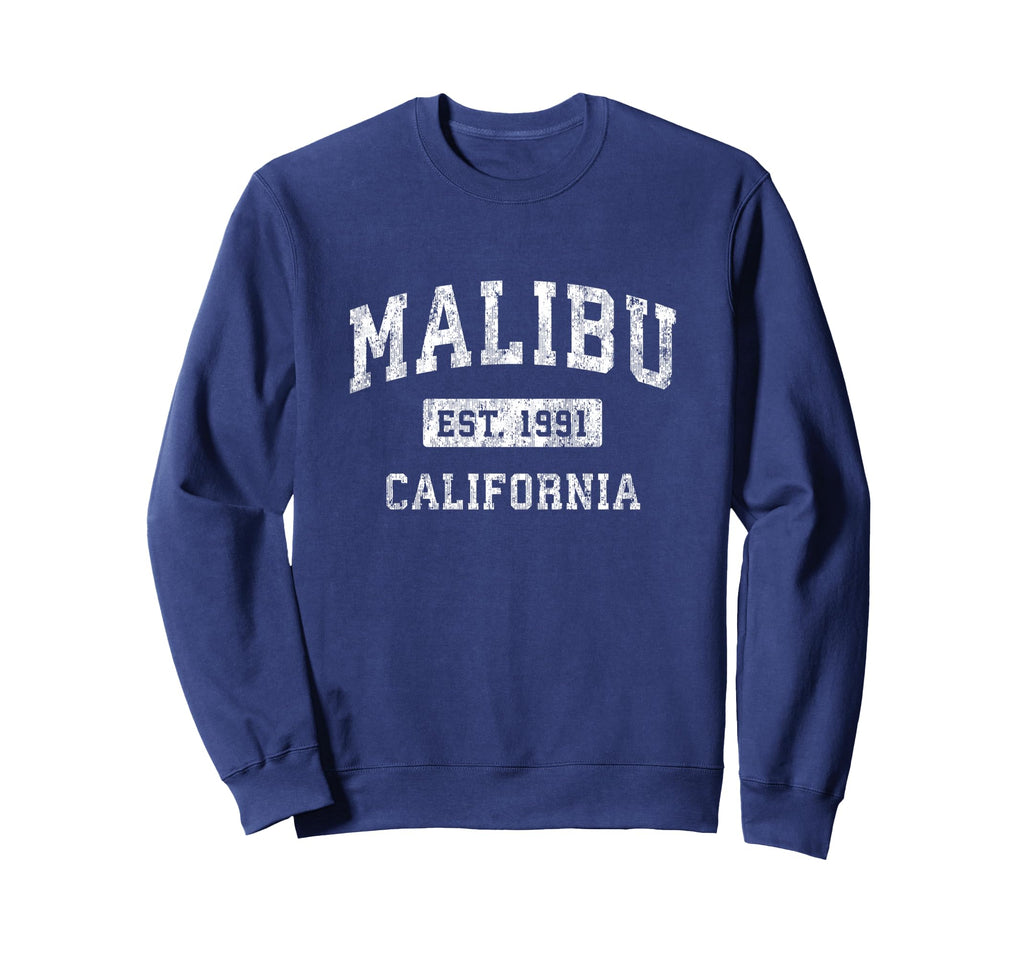 Malibu California Ca Established Sweatshirt - Unique Graphic Men Women - T-Shirt, Sweatshirt, Hoodie