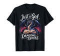 Just Who Loves Dragons And Books Reader T-Shirt - Graphic Print Unisex - T-Shirt, Sweatshirt, Hoodie