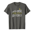 Anti Social Butterfly T-Shirt - Novelty Apparel for Adults - T-Shirt, Sweatshirt, Hoodie