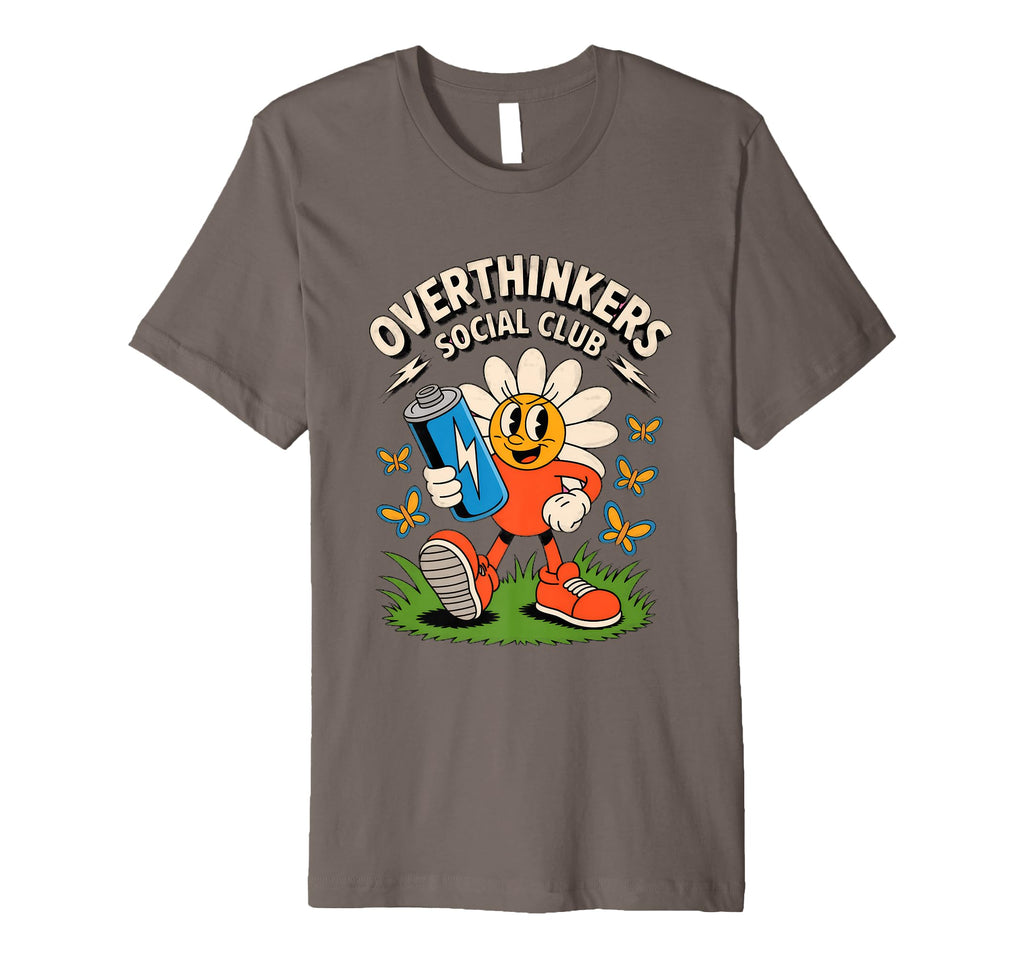 Overthinkers Social Club Fun T-Shirt - Aesthetic Graphic for Adults - T-Shirt, Sweatshirt, Hoodie