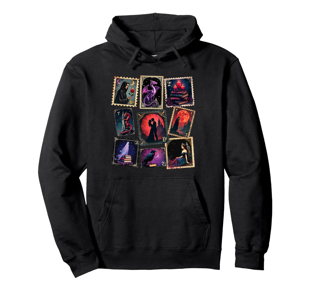 Dark Romance Fantasy Stamps Dragons And Hoodie - Unique Graphic Men Women - T-Shirt, Sweatshirt, Hoodie