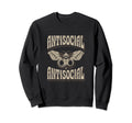 Antisocial Butterfly Socially Sweatshirt - Trendy Graphic for Adults - T-Shirt, Sweatshirt, Hoodie