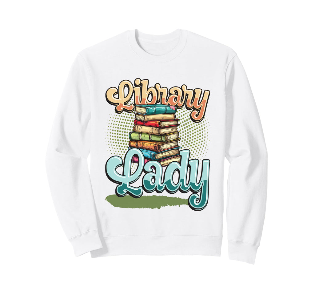 Library Lady Bookworm Reading Sweatshirt - Minimalist Print for Adults - T-Shirt, Sweatshirt, Hoodie