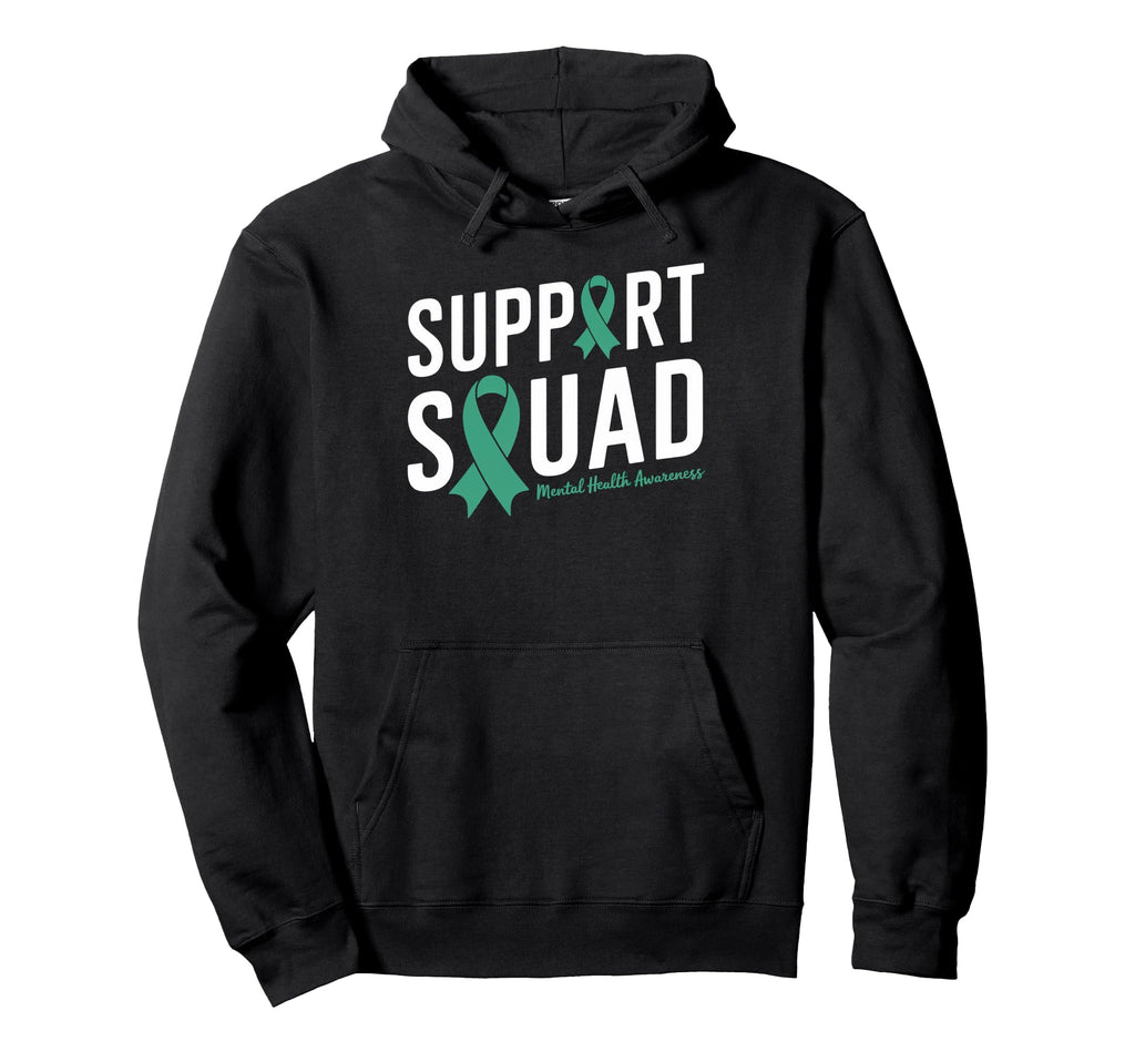 Green Ribbon Support Squad Mental Hoodie - Custom Art Print for Adults - T-Shirt, Sweatshirt, Hoodie