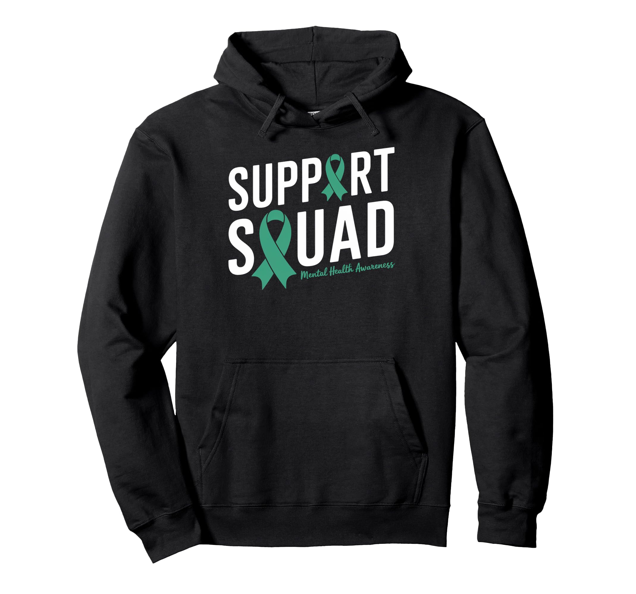 Green Ribbon Support Squad Mental Hoodie - Custom Art Print for Adults - T-Shirt, Sweatshirt, Hoodie