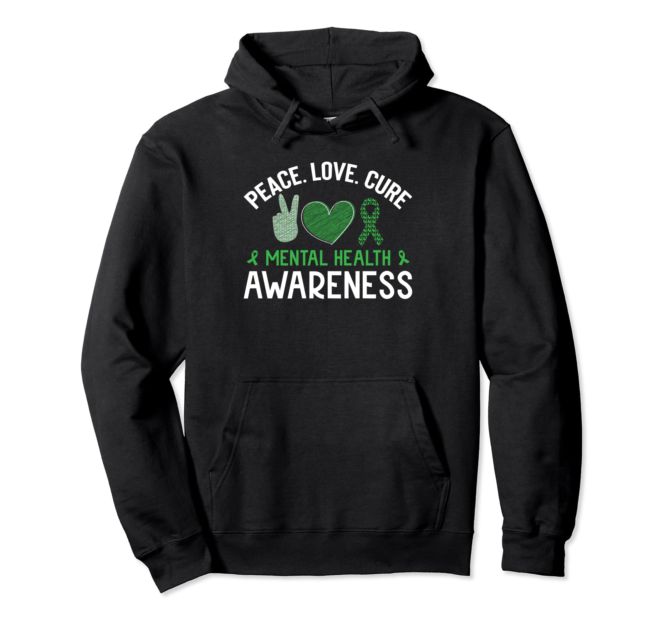 Mental Health Matters End Stigma Hoodie - Aesthetic Graphic for Adults - T-Shirt, Sweatshirt, Hoodie