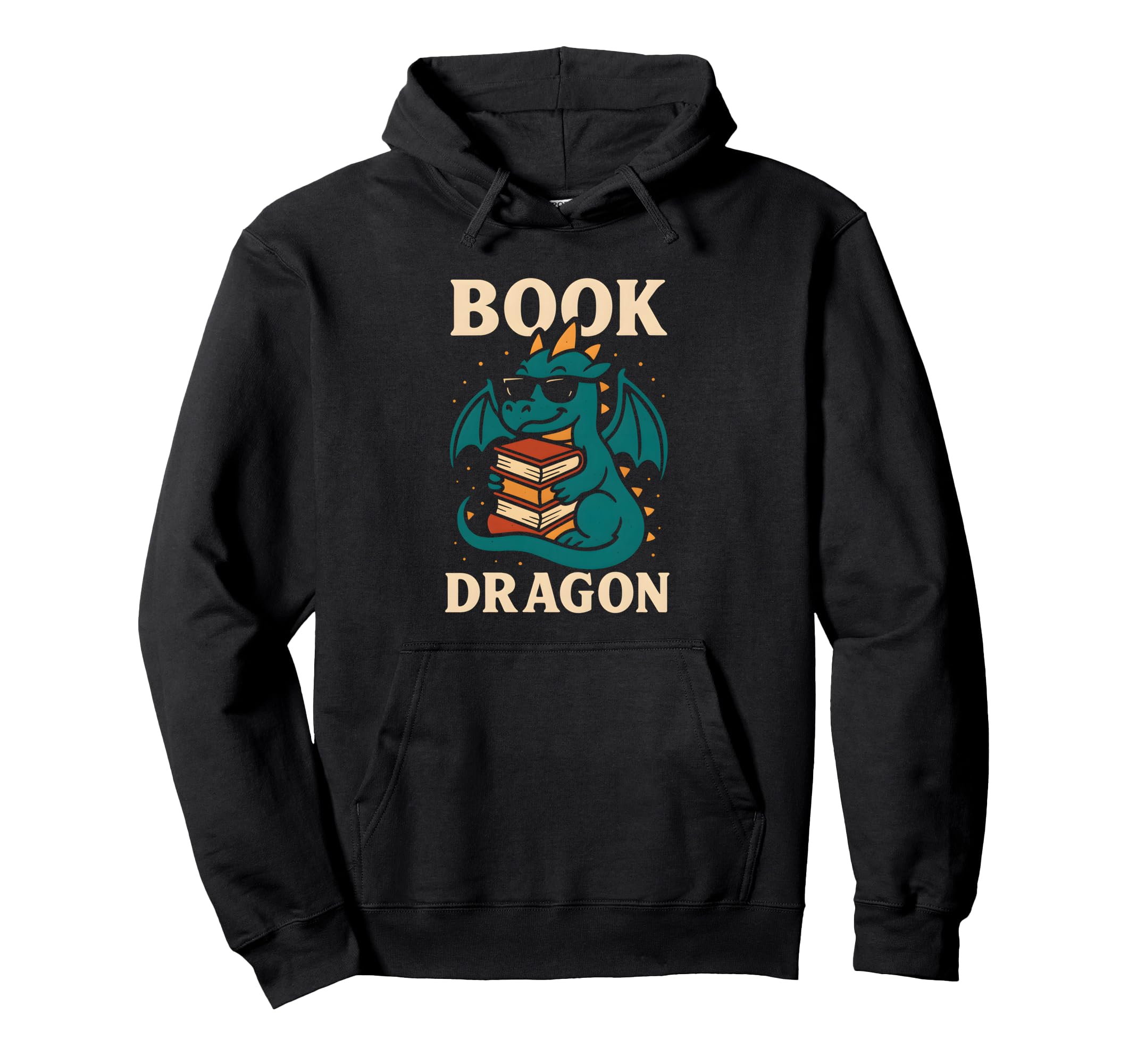 Book Dragon Fantasy Lover Bookworm Hoodie - Custom Art Print Unisex - T-Shirt, Sweatshirt, Hoodie