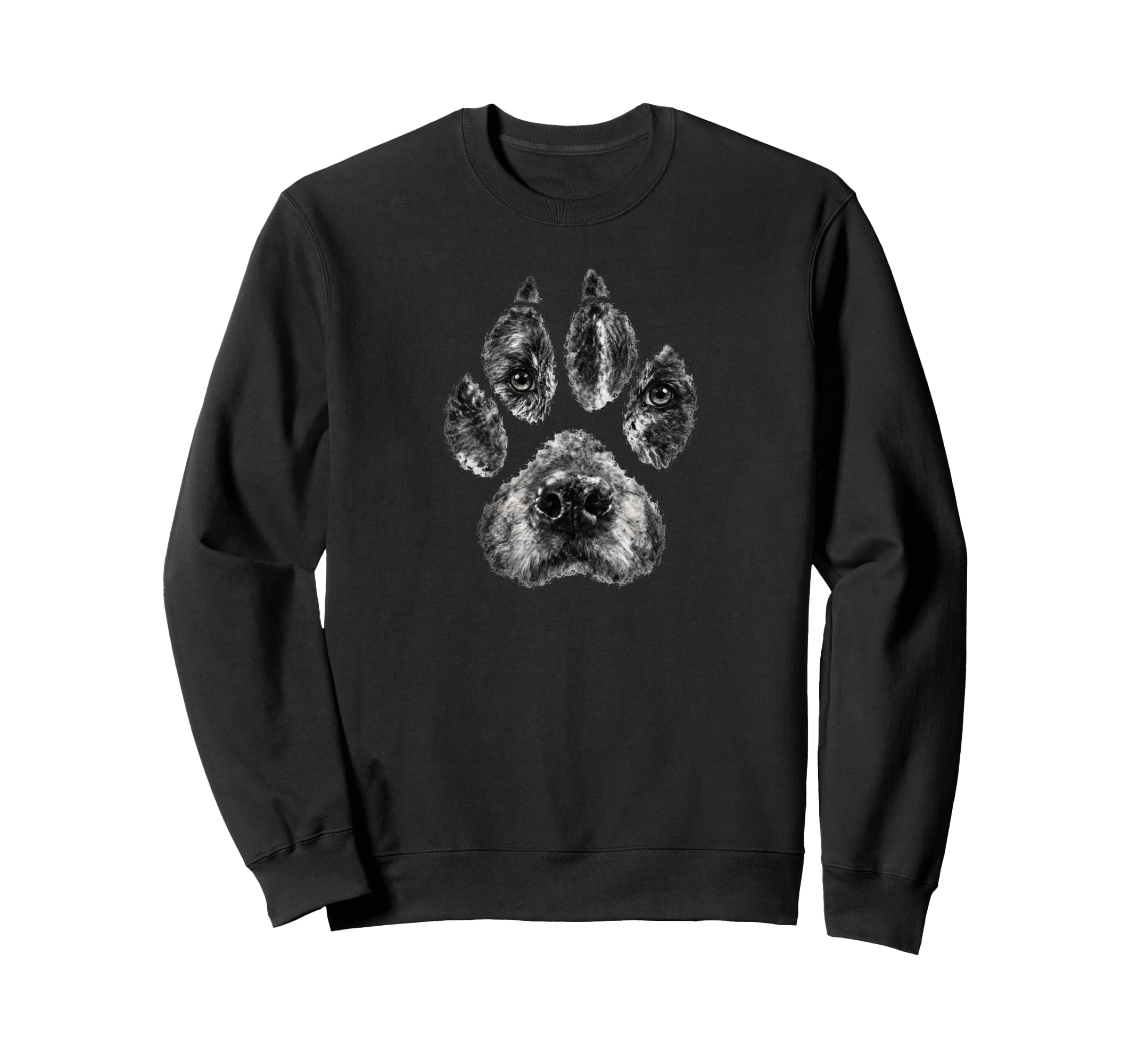Dog Paw Face Tattoo Pet Lovers Sweatshirt - Casual Everyday Wear for Adults - T-Shirt, Sweatshirt, Hoodie