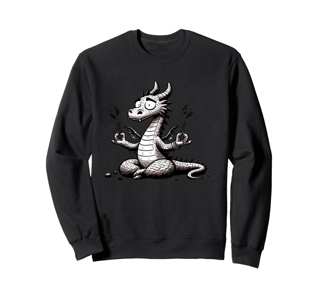 Meditation Dragon Yoga Pose Relaxing Sweatshirt - Unique Graphic Unisex - T-Shirt, Sweatshirt, Hoodie