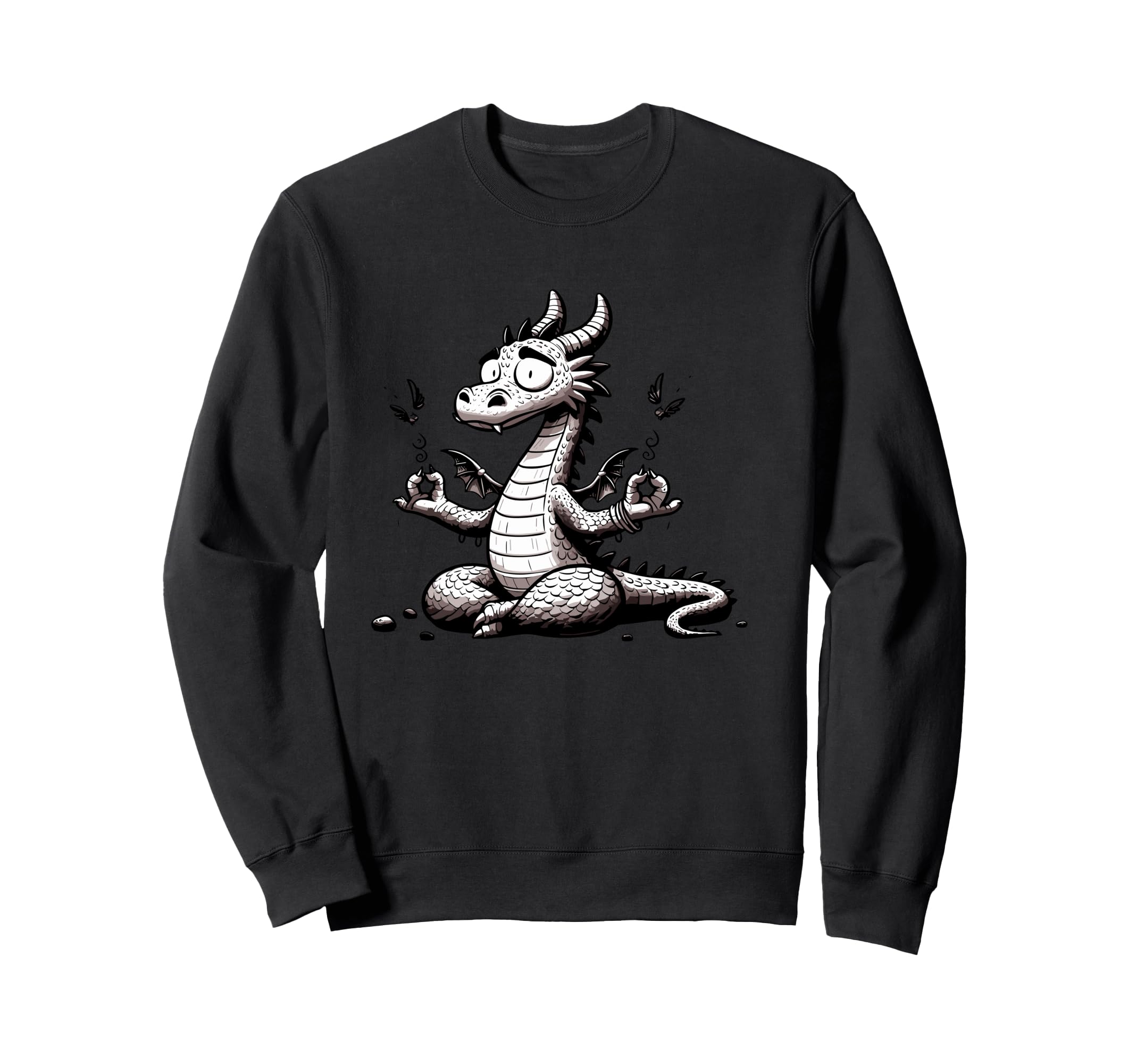 Meditation Dragon Yoga Pose Relaxing Sweatshirt - Unique Graphic Unisex - T-Shirt, Sweatshirt, Hoodie
