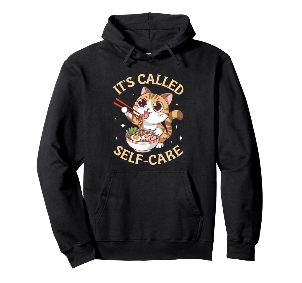 Anime Kawaii Cat Ramen Its Called Self Hoodie - Novelty Apparel for Adults - T-Shirt, Sweatshirt, Hoodie