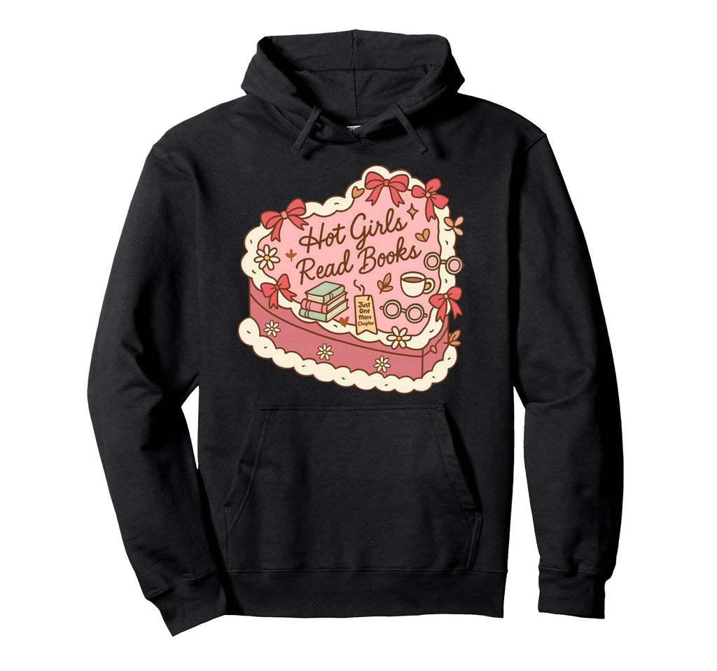 Book Lover Hot Read Books Hoodie - Minimalist Print Unisex - T-Shirt, Sweatshirt, Hoodie