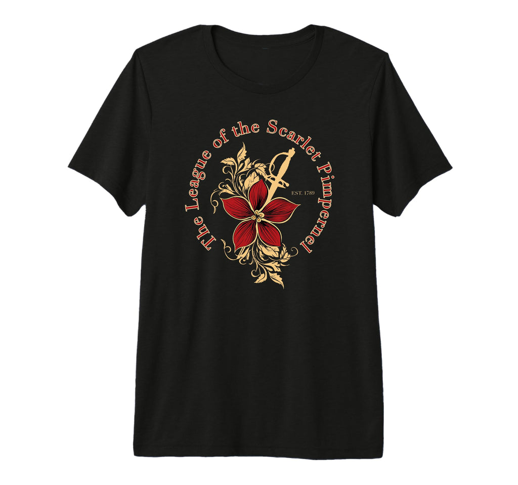 Scarlet Pimpernel Literature Gift Tri T-Shirt - Custom Art Print Unisex - T-Shirt, Sweatshirt, Hoodie