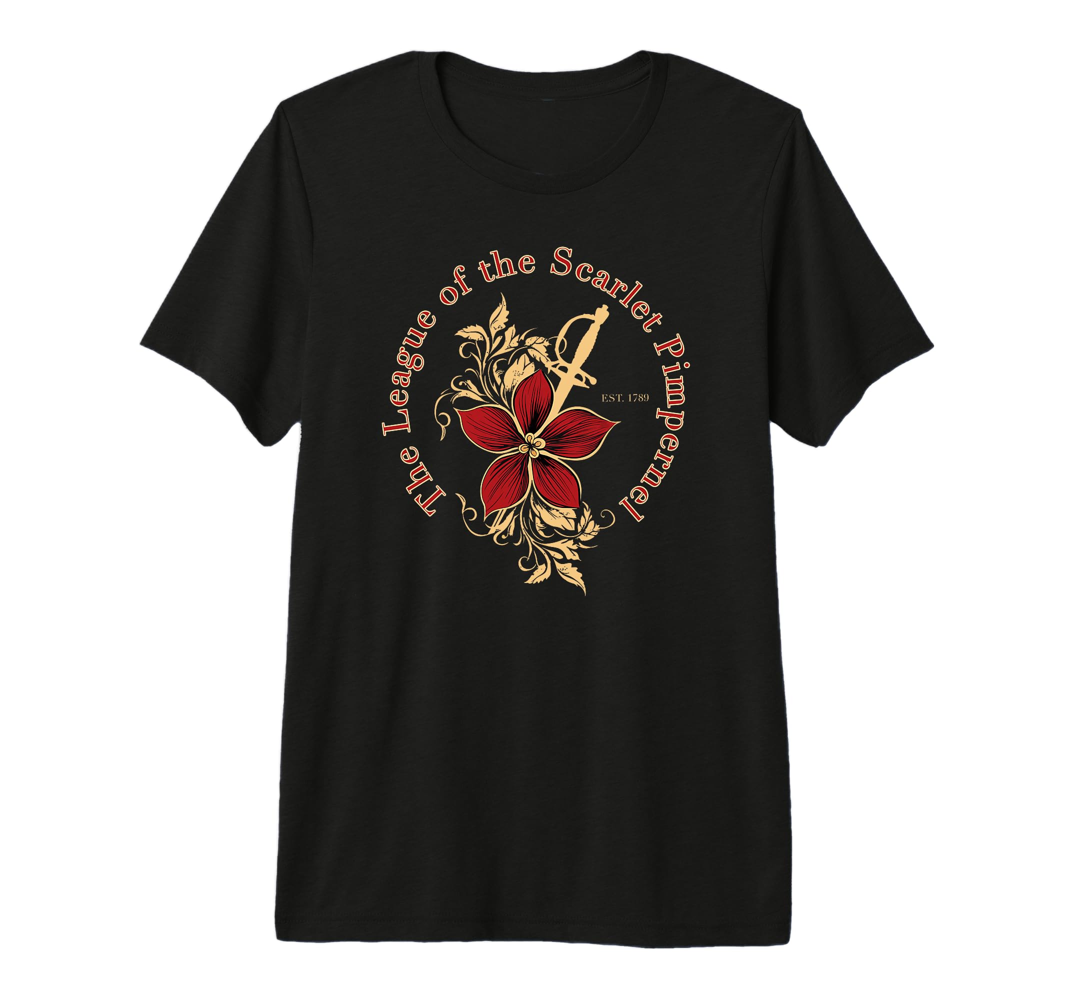 Scarlet Pimpernel Literature Gift Tri T-Shirt - Custom Art Print Unisex - T-Shirt, Sweatshirt, Hoodie