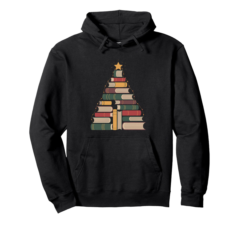 Snowy Book Tree Readers And Librarians Hoodie - Novelty Apparel Men Women - T-Shirt, Sweatshirt, Hoodie