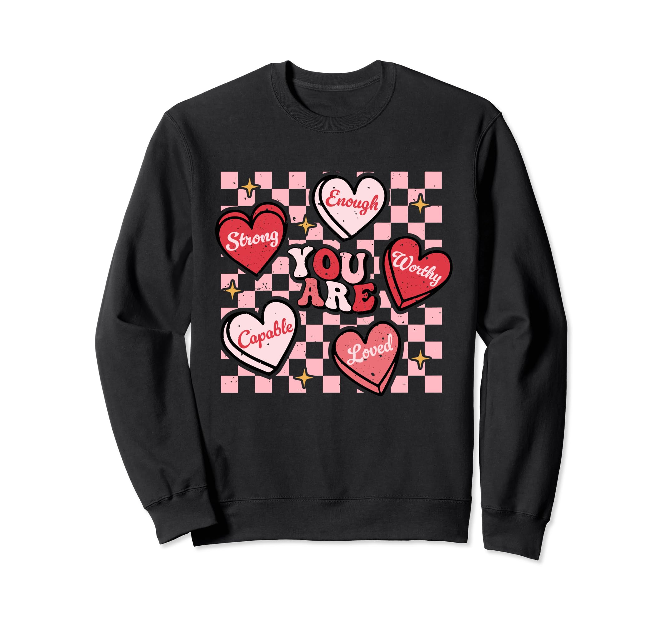 Valentine You Are Loved Worthy Sweatshirt - Minimalist Print Men Women - T-Shirt, Sweatshirt, Hoodie