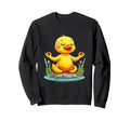Meditation Duck Yoga Pose Relaxing Sweatshirt - Minimalist Print Men Women - T-Shirt, Sweatshirt, Hoodie