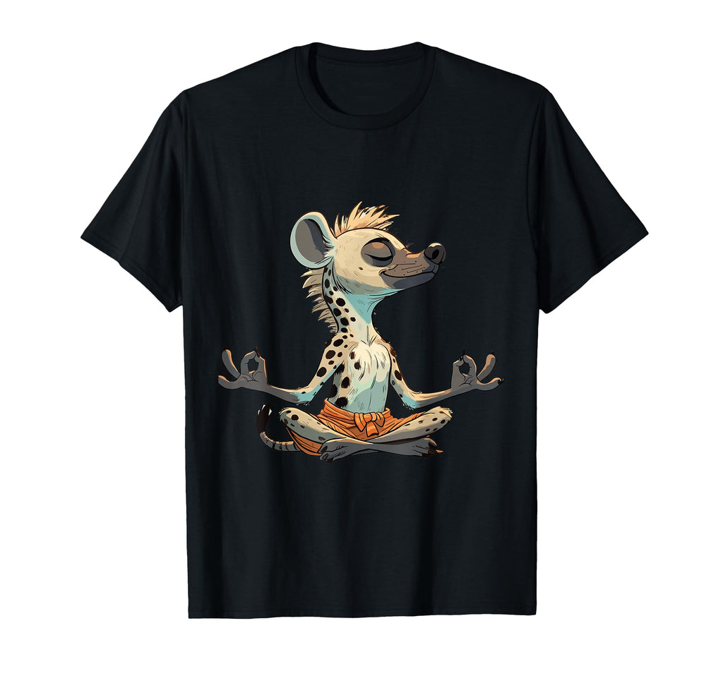 Meditation Hyena Yoga Pose Relaxing Animal T-Shirt - Unique Graphic Unisex - T-Shirt, Sweatshirt, Hoodie