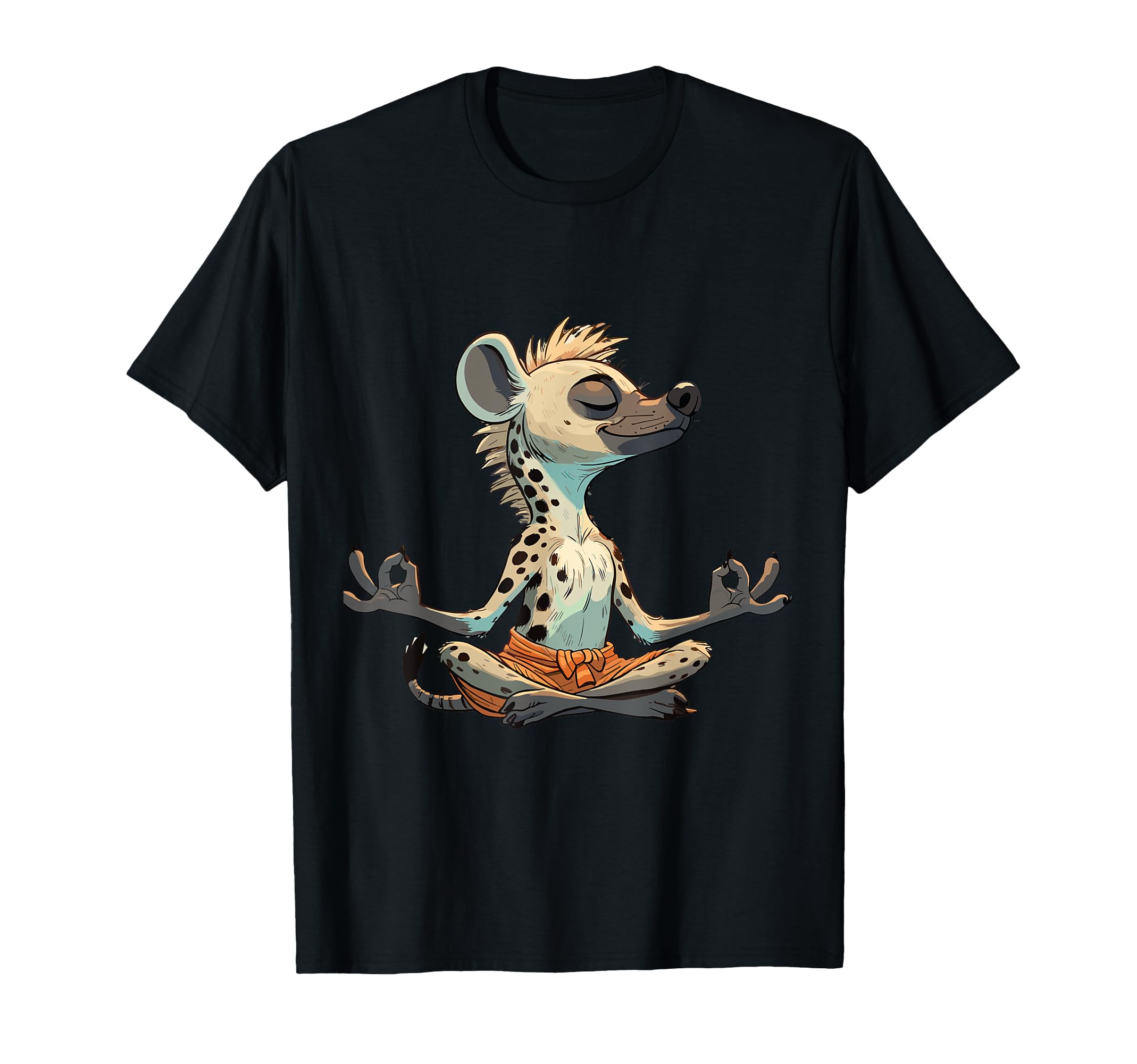Meditation Hyena Yoga Pose Relaxing Animal T-Shirt - Unique Graphic Unisex - T-Shirt, Sweatshirt, Hoodie