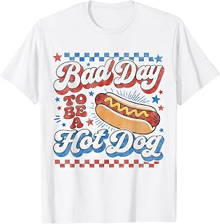 Bad Day to Be A Hot Dog Funny BBQ Grilling 4th of July BBQ T-Shirt Unisex T-shirt, Sweatshirt, Hoodie, Long Sleeve Tee - T-Shirt, Sweatshirt, Hoodie