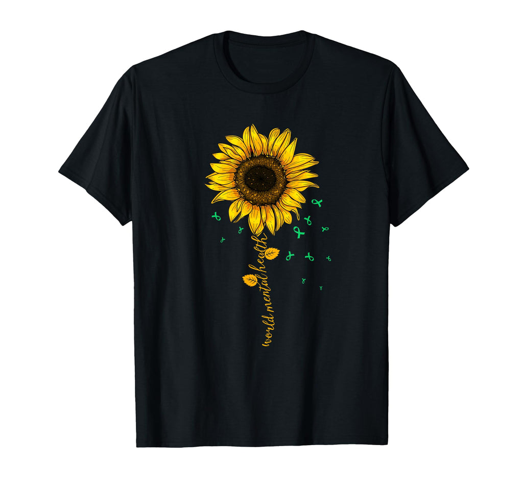 Mental Health S Sunflowers World T-Shirt - Novelty Apparel for Adults - T-Shirt, Sweatshirt, Hoodie