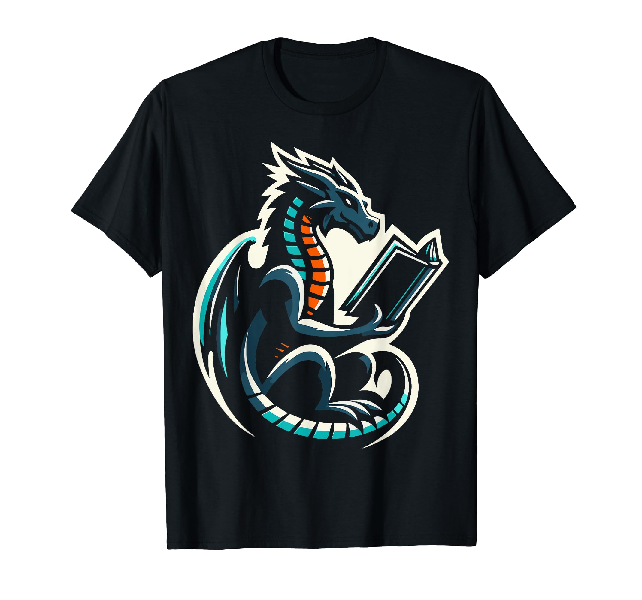 Dragon Reading Book Dragon T-Shirt - Fun Novelty Design Men Women - T-Shirt, Sweatshirt, Hoodie