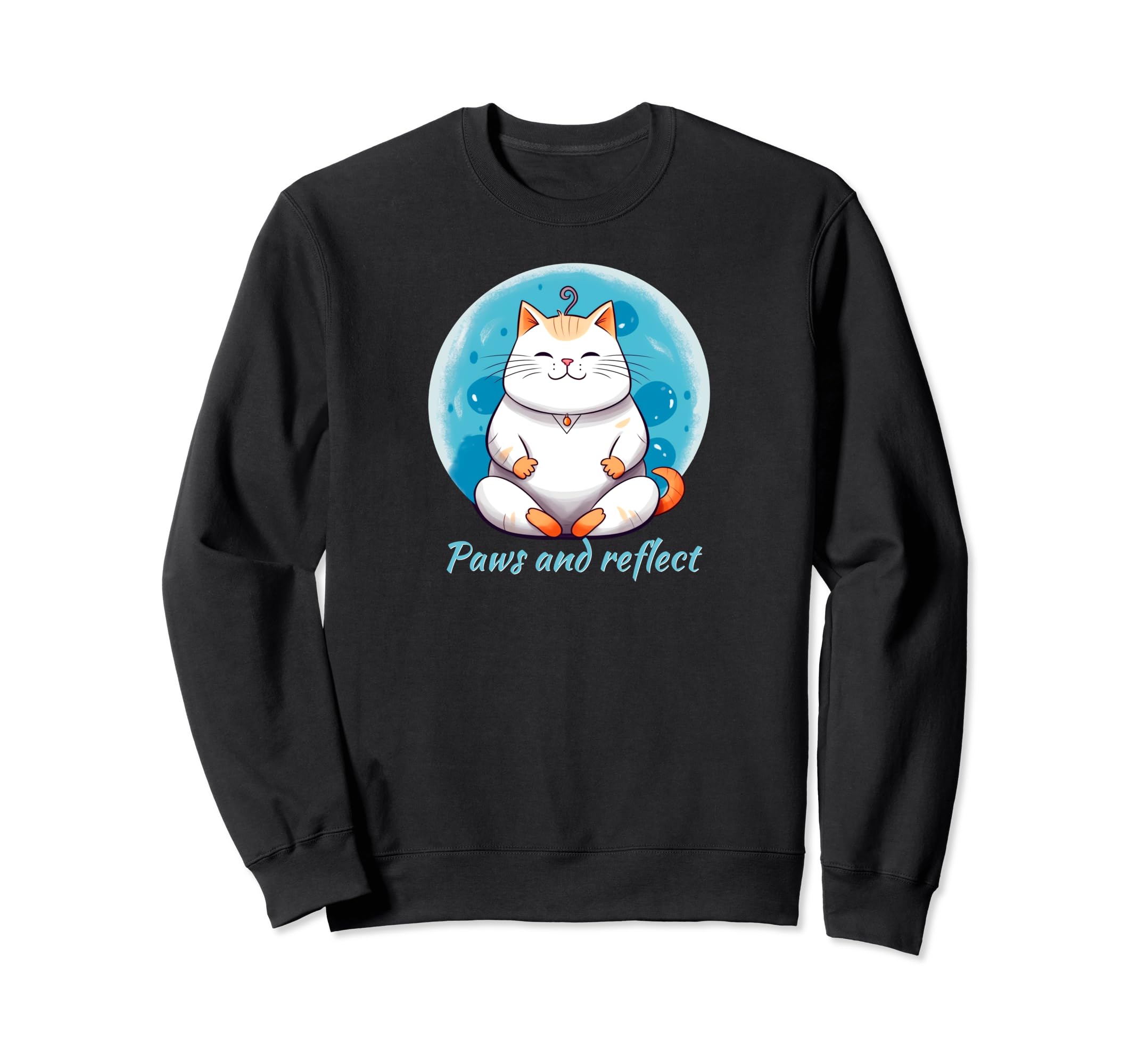 Zen Cat Meditation Mindfulness Yoga Sweatshirt - Custom Art Print Unisex - T-Shirt, Sweatshirt, Hoodie