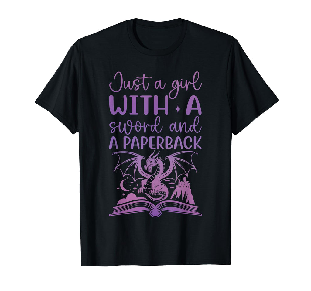 Just Sword And Paperback Fantasy Book T-Shirt - Graphic Print for Adults - T-Shirt, Sweatshirt, Hoodie