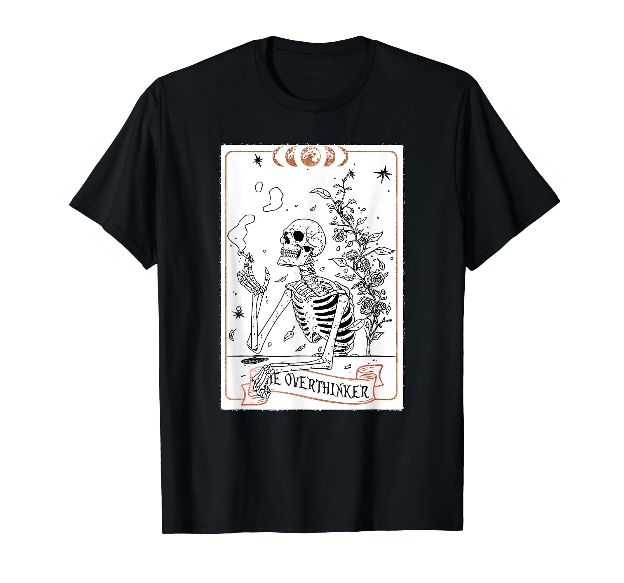 Skeleton Overthinking Overthinker T-Shirt - Fun Novelty Design for Adults - T-Shirt, Sweatshirt, Hoodie