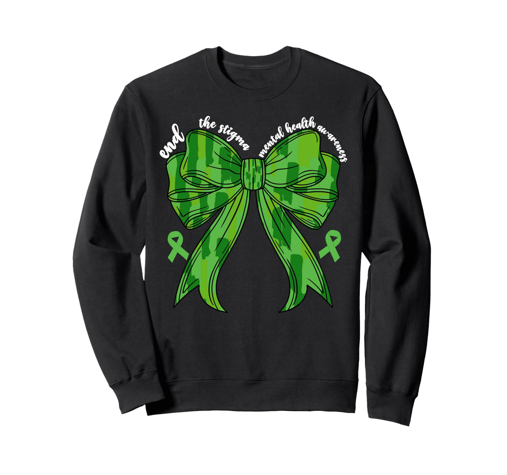 End Stigma Mental Health Sweatshirt - Aesthetic Graphic for Adults - T-Shirt, Sweatshirt, Hoodie