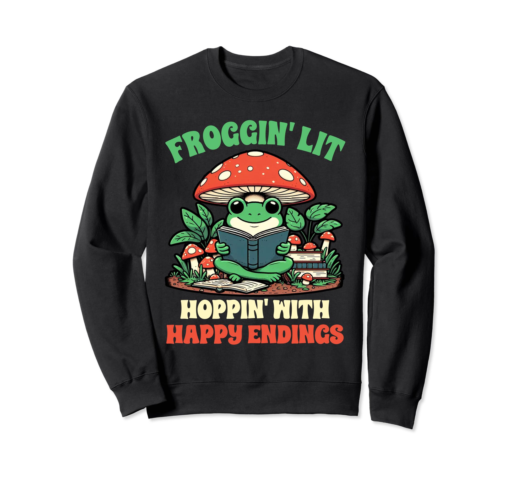 Book Lover Reading Froggin Lit Sweatshirt - Streetwear Style for Adults - T-Shirt, Sweatshirt, Hoodie