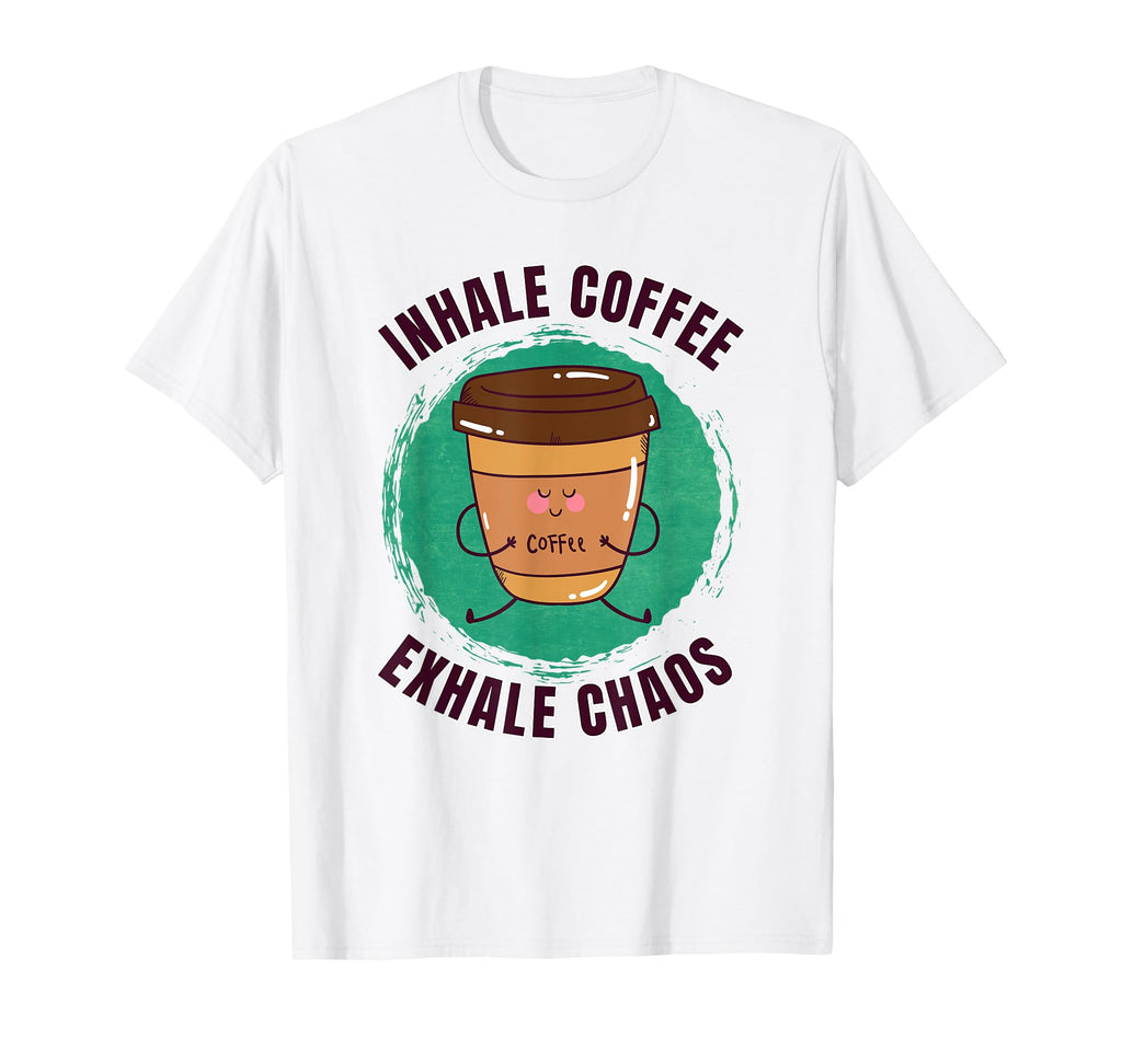 Funny Coffee Yoga Mindfulness Caffeine T-Shirt - Trendy Graphic Unisex - T-Shirt, Sweatshirt, Hoodie