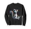 Meditation Lemur Yoga Pose Sweatshirt - Fun Novelty Design for Adults - T-Shirt, Sweatshirt, Hoodie
