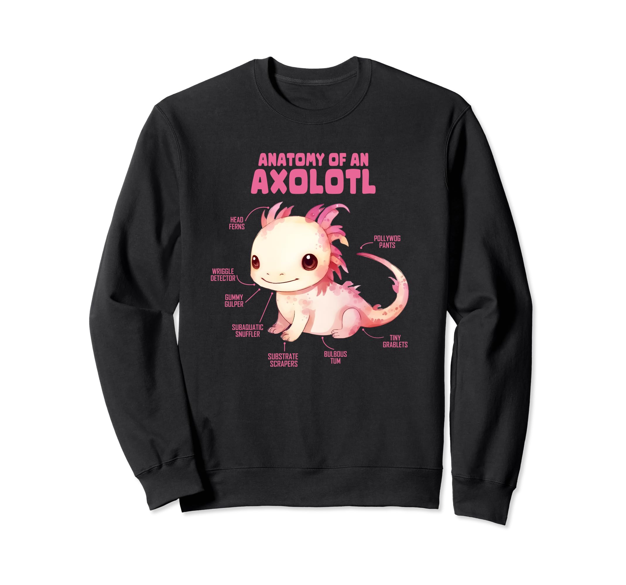 Axolotl Bookshelf Readsolotl Sweatshirt - Unique Graphic for Adults - T-Shirt, Sweatshirt, Hoodie