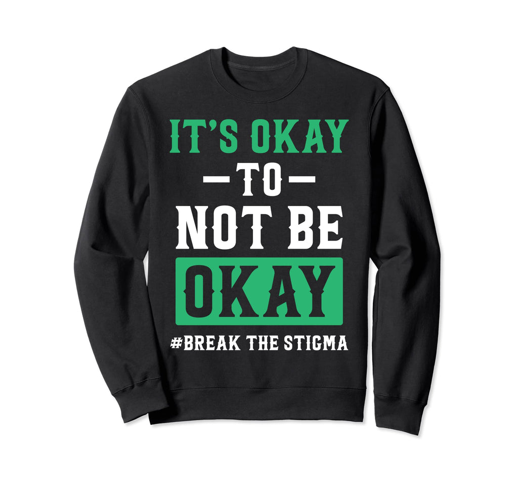 May We Wear Green Mental Health Sweatshirt - Minimalist Print Men Women - T-Shirt, Sweatshirt, Hoodie