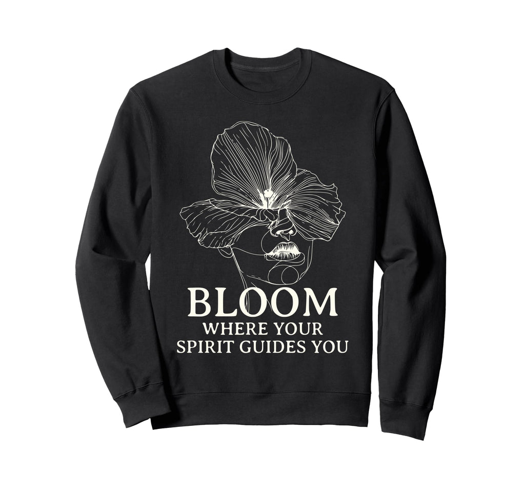 Bloom Self Care Line Art Floral Sweatshirt - Custom Art Print Men Women - T-Shirt, Sweatshirt, Hoodie