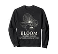 Bloom Self Care Line Art Floral Sweatshirt - Custom Art Print Men Women - T-Shirt, Sweatshirt, Hoodie