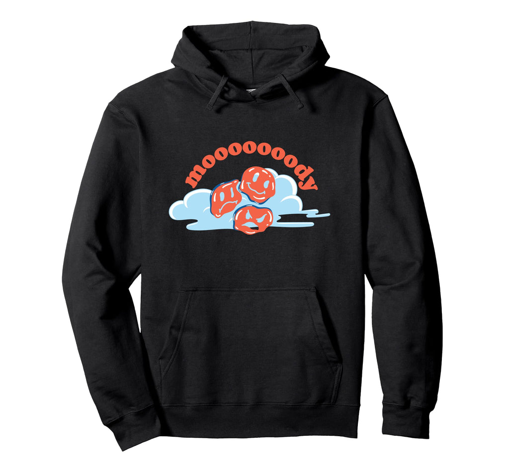 Moody Emotional Faces Positive Hoodie - Custom Art Print for Adults - T-Shirt, Sweatshirt, Hoodie